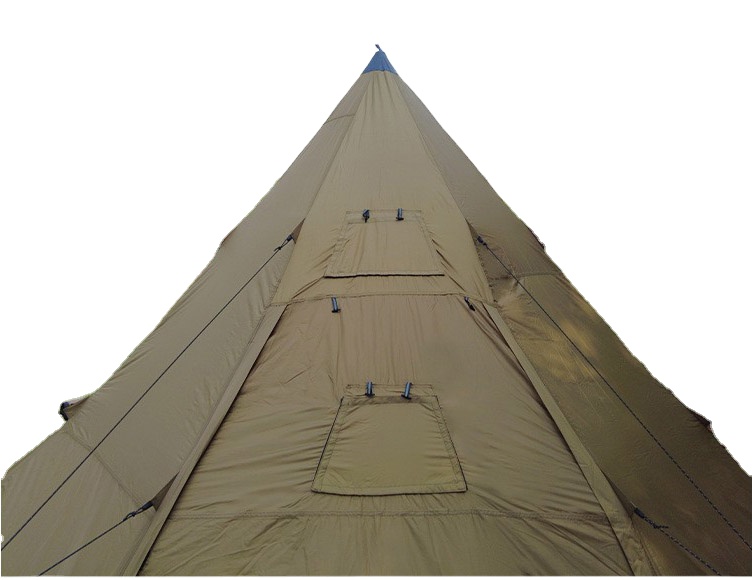 Camping Cooking Snow - キャンプ用ピラミッドテント スノースカート付き 超軽量アウトドアテント 煙突穴付き 冬用暖房調理旅行バックパッキングテント