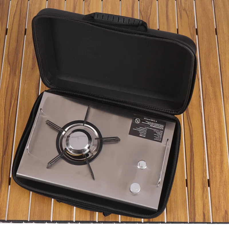 Camping Cooking Table Foldable - 屋外用ポータブル折りたたみ式ガスストーブ、折りたたみ式カード型キャンプテーブルストーブ、調理器具用ミニキャンプガスストーブ