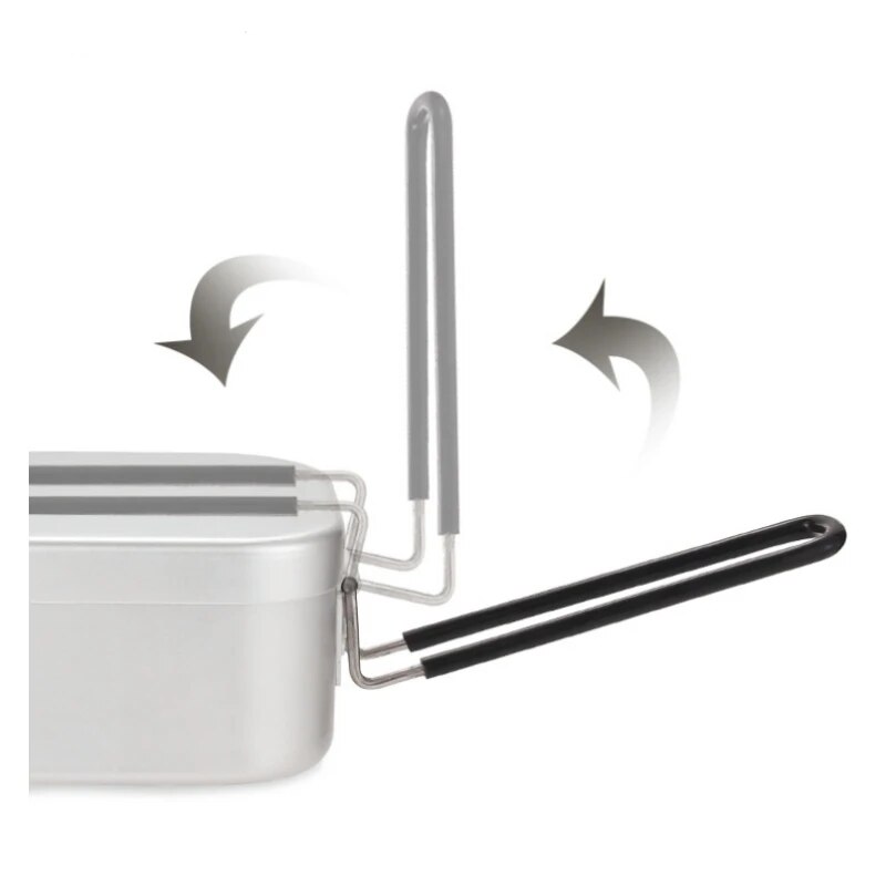 Camping Cooking Bowl - 800/1400 ミリリットルアルミ弁当箱旅行キャンプ食器メス缶屋外ピクニック観光ボウル皿弁当ハイキング用品