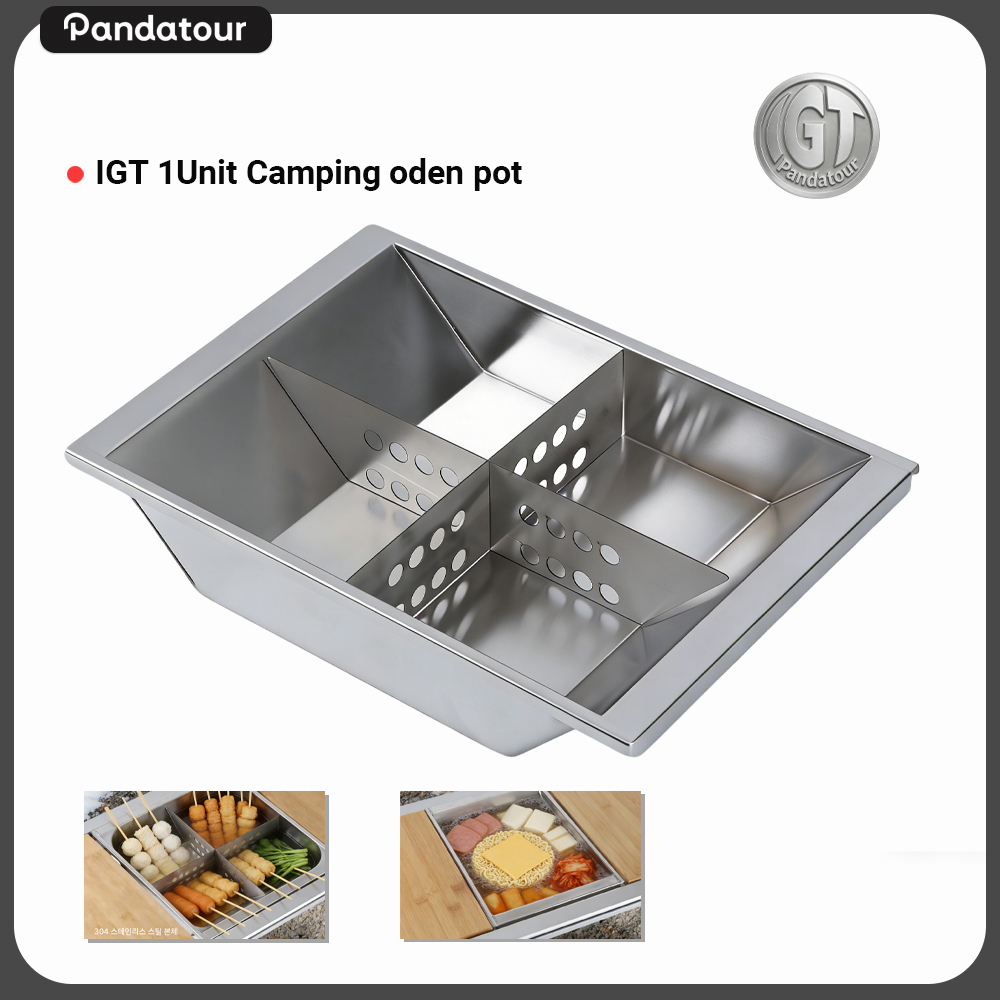 Camping Cooking Pot Large - パンダツアー キャンピング IGTユニット オーデンポット ツーリズムクッカー ステンレス製