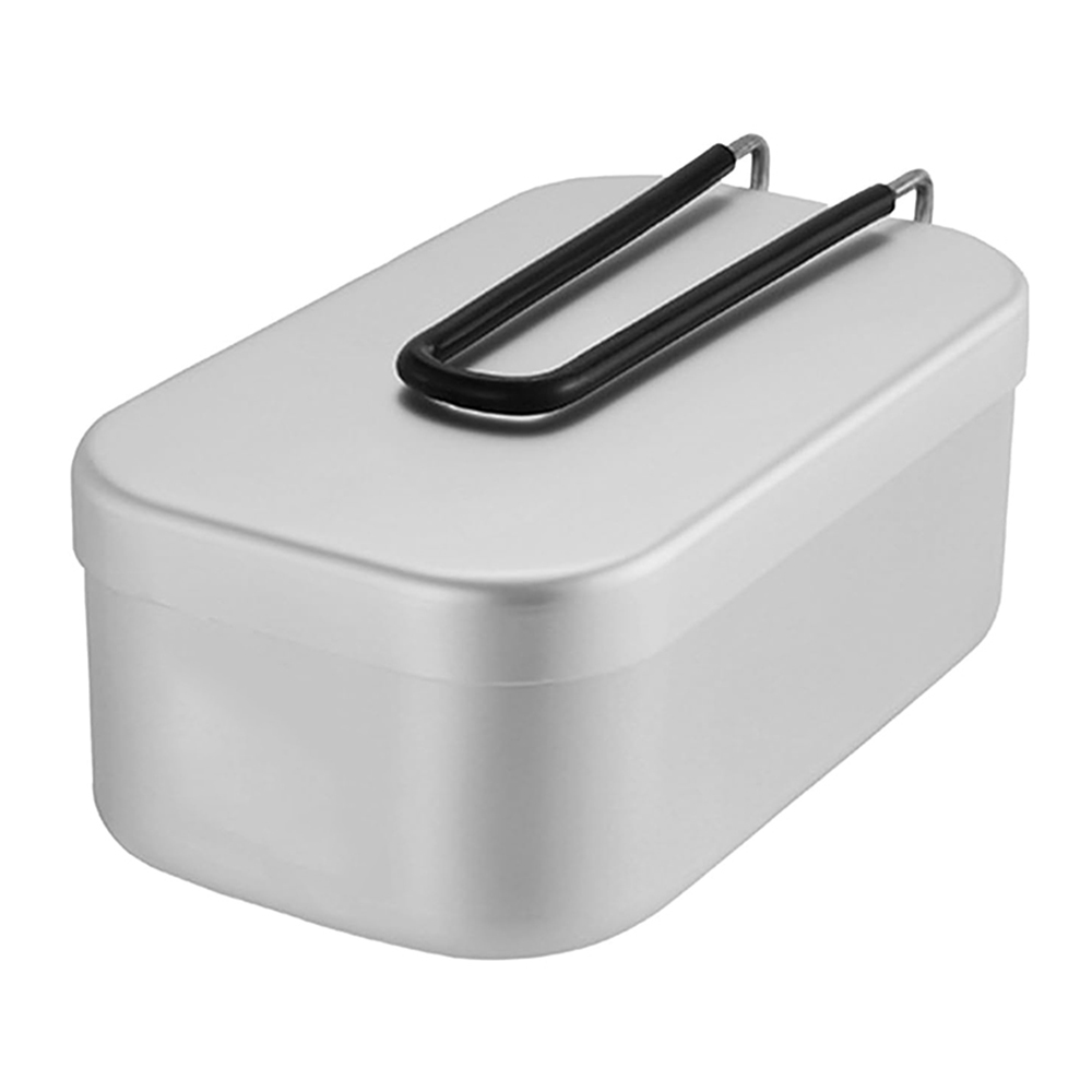 Camping Cooking Survival - 800 ミリリットルアルミ弁当箱屋外キャンプ調理器具食器折りたたみハンドルピクニックボックス調理食品弁当箱ハイキング用