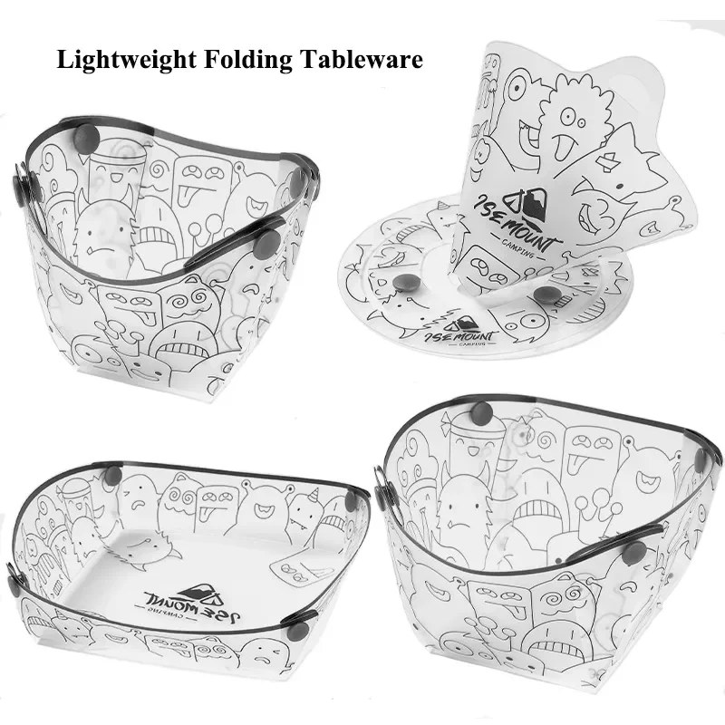 Camping Cooking Utensils Kit - 多目的折りたたみ式食器、屋外、ポータブルボウル、ディナープレート、コーヒーフィルター、水カップ、キャンプ、軽量