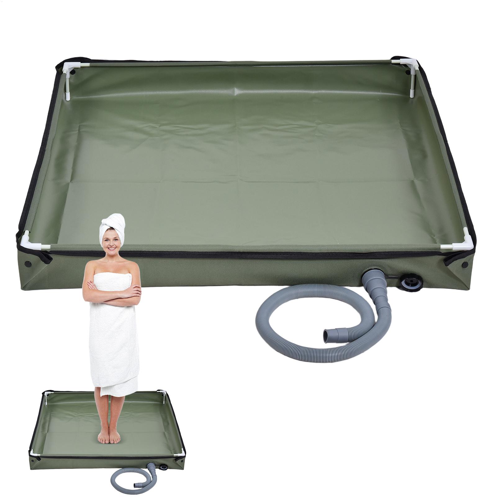Camping Cooking Survival - キャンプ用シャワーテントフロアベース、屋外テントシャワートレイ、折りたたみ式シャワーパン、ペット用シャワー台、キャンプ旅行用オーニング用ベース