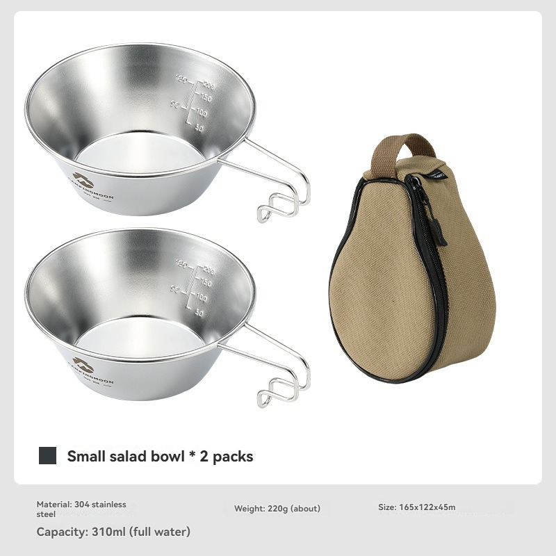 Camping Cooking Snow - CAMPINGMOON S220 アウトドア用品：クッキングボウル、キャンプ用コーヒーカップ、ステンレススノーボウル、軽量食器