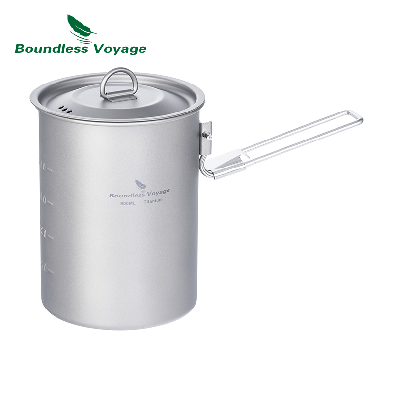 Camping Cooking Utensils Kit - 折りたたみハンドルと蓋付きの折りたたみ式キャンプ調理器具,ポータブル屋外調理キット,900ml