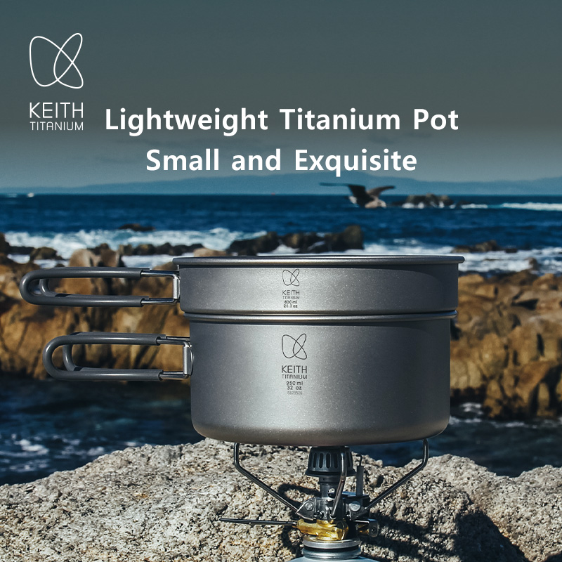 Nesting Camping Cooking Set - Keith チタン クッカーセット 2点 ネスト 超軽量