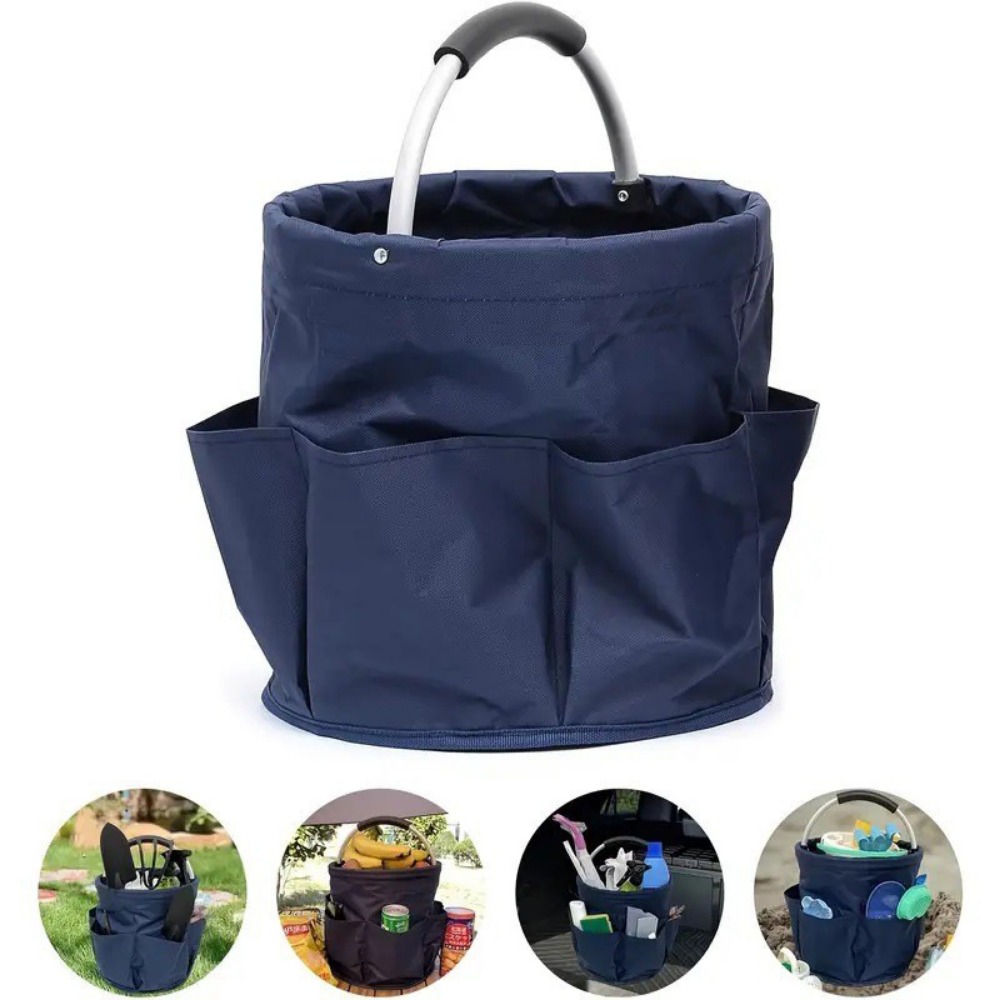 Camping Cooking Basket - 屋外用ポータブル折りたたみ式ポータブルバスケットピクニックキャンプバスケットガーデンツールバスケット旅行収納トイレタリーバッグ収納バスケット