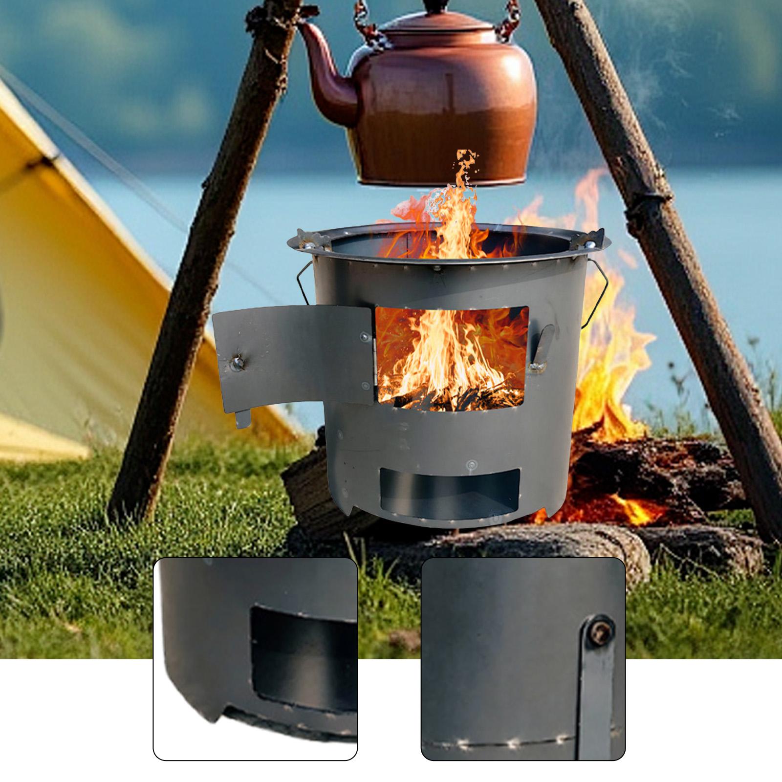 Camping Cooking Over Fire - 薪焚き炉 火上調理用 実用的な多機能調理用焚き火台 家庭用 バックパッキング トレッキング