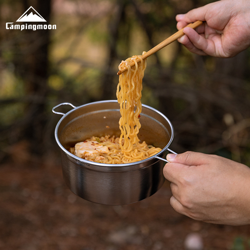 Camping Cooking Snow - CAMPINGMOON S371-C1 キャンプ用スノープーラー スチーム引き出し付き ステンレス製多機能アウトドア調理器具