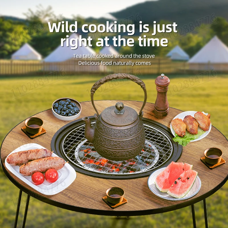 折りたたみ式携帯用禁煙バーベキューテーブル屋外パティオ韓国式 - Camping Cooking Table Foldable のレビューと価格