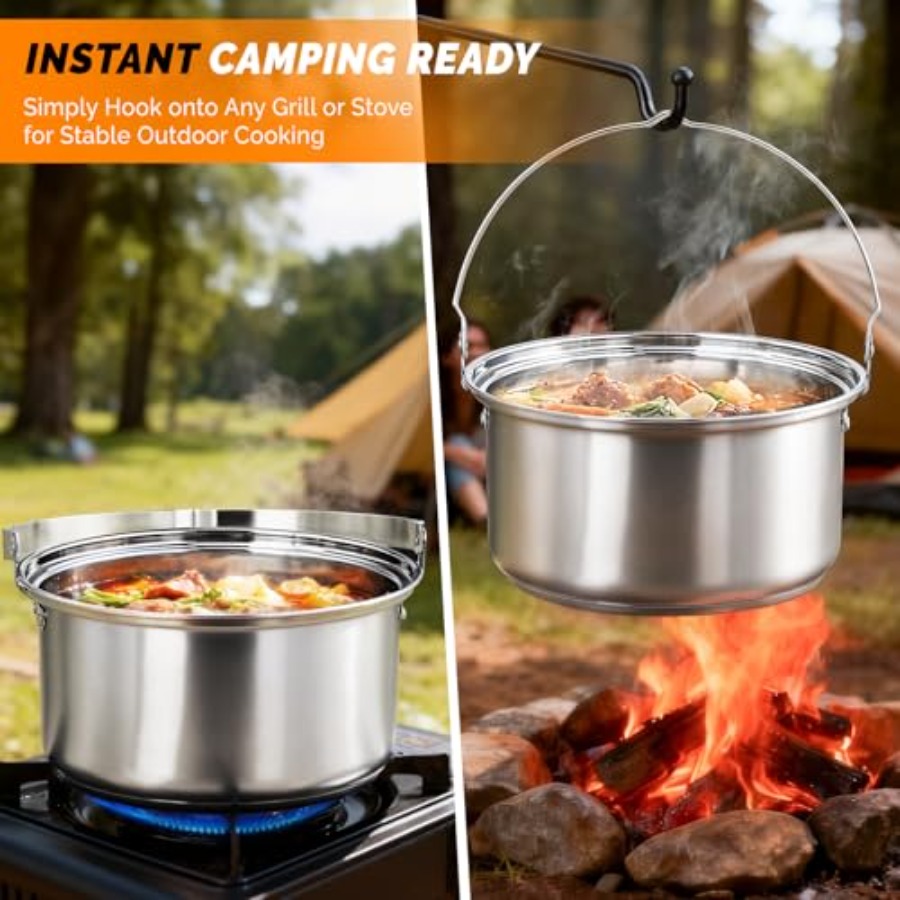 キャンプ用調理器具セット、軽量ステンレス製ネスティング式調理 - Nesting Camping Cooking Set のレビューと価格