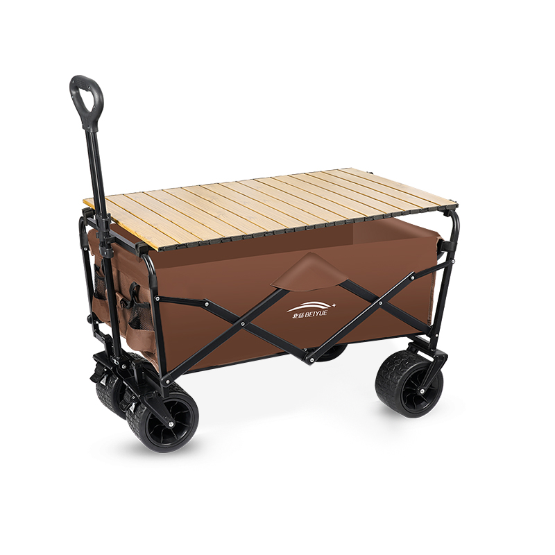 頑丈な折りたたみ式キャンプワゴン、木製テーブルボード付き、全 - Camping Cooking Table Foldable のレビューと価格