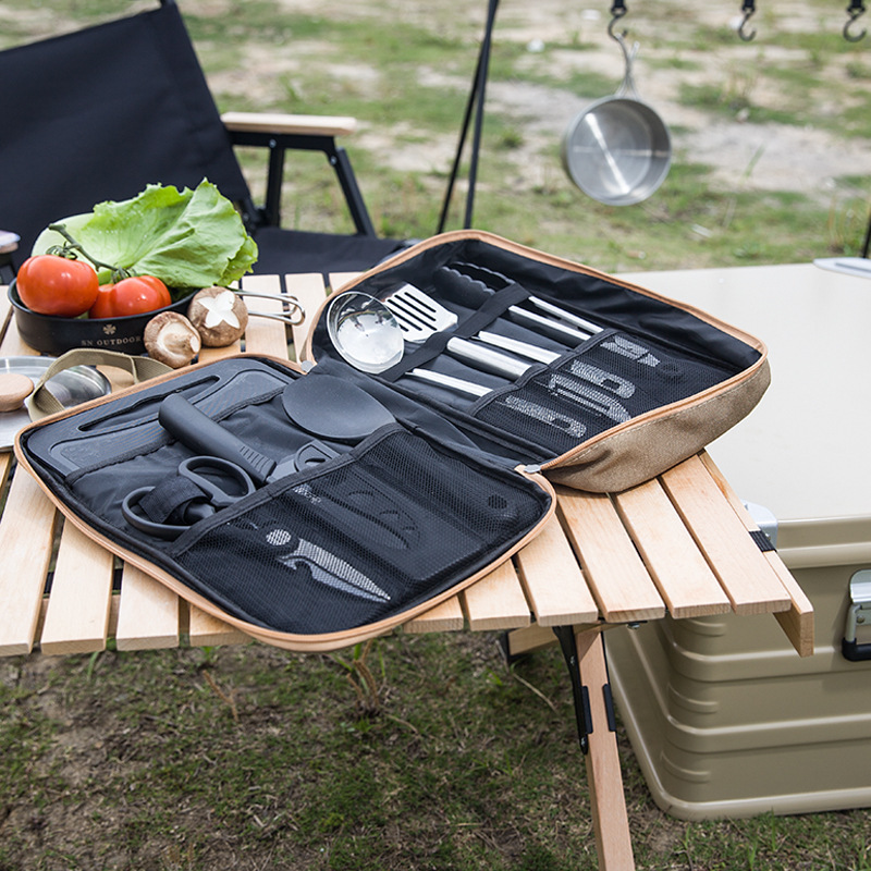 8 個キャンプキッチン調理器具セットポータブルバッグアウトド - Camping Cooking Survival のレビューと価格