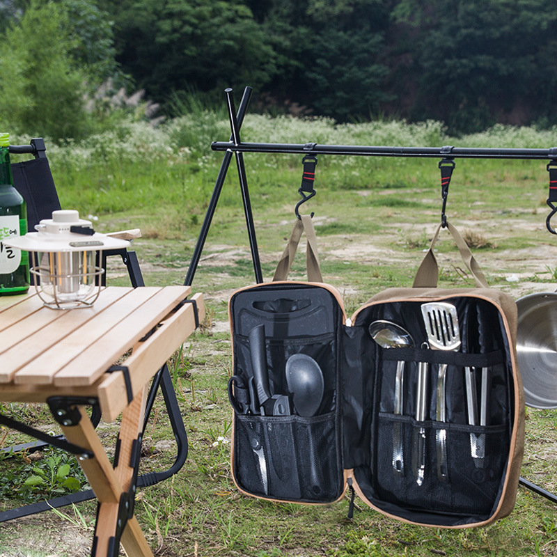 8 個キャンプキッチン調理器具セットポータブルバッグアウトド - Camping Cooking Survival のレビューと価格