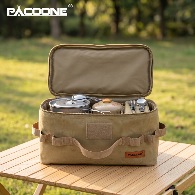 PACOONE ポータブルキャンプ収納バッグ多機能大容量ガス - Camping Cooking Survival のレビューと価格