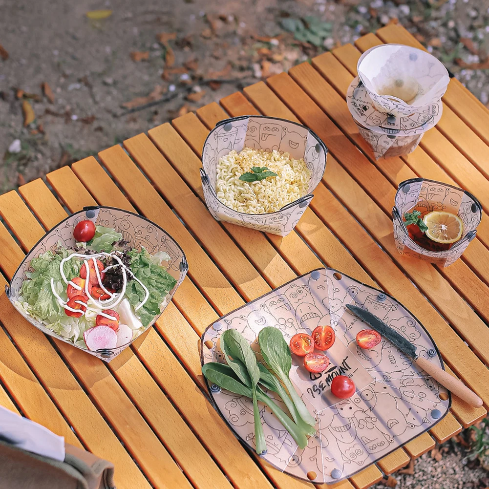 PP 折りたたみ食器ポータブルキャンプ食器セットボウル/カッ - Camping Cooking Bowl のレビューと価格