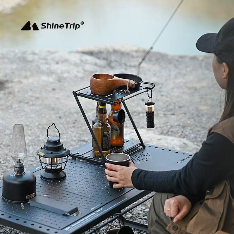 ShineTrip Z型折りたたみ式キャンプラック2段アルミ - Camping Cooking Table Foldable のレビューと価格