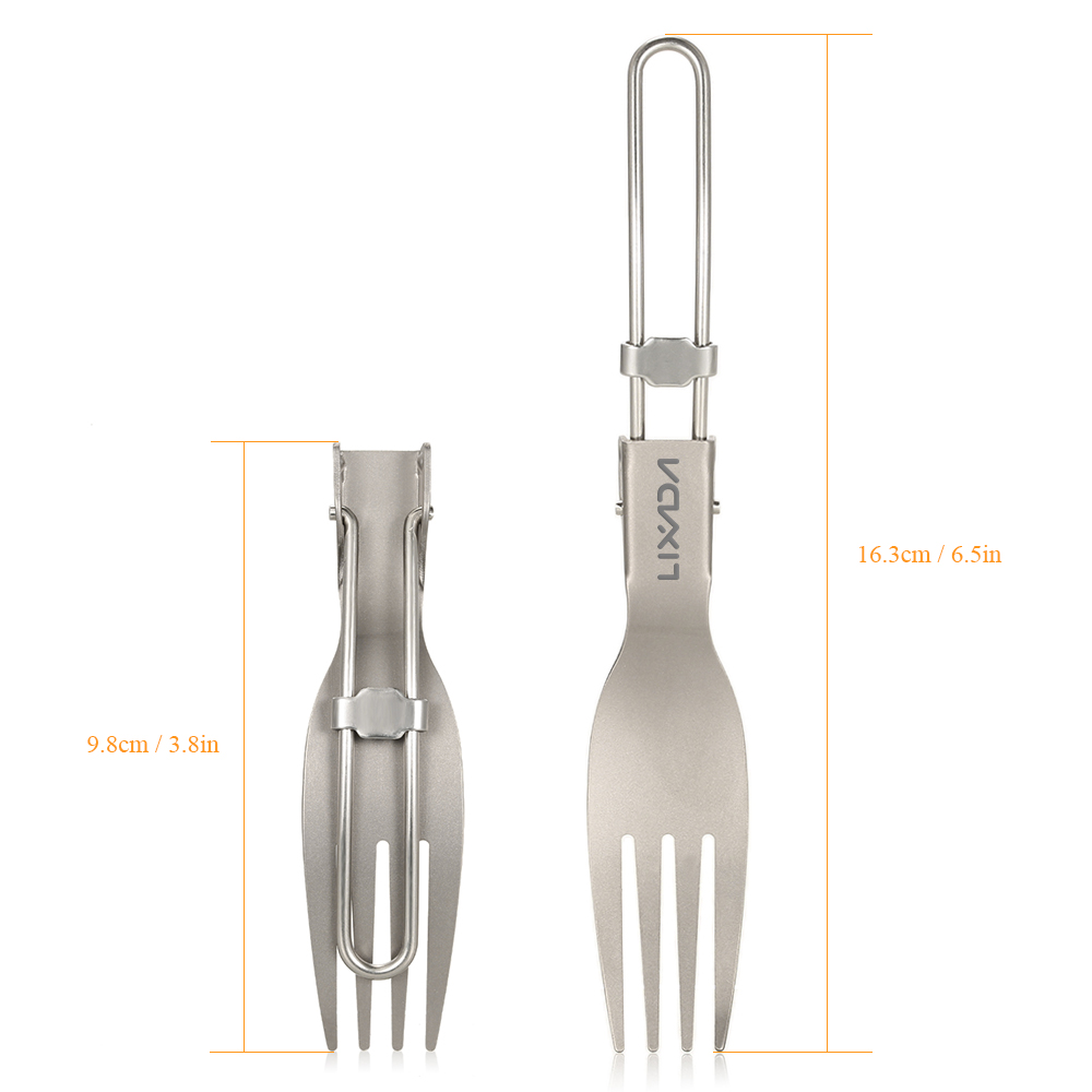 Lixada チタン折りたたみフォーク超軽量屋外ポータブルデ - Camping Cooking Utensils Kit のレビューと価格