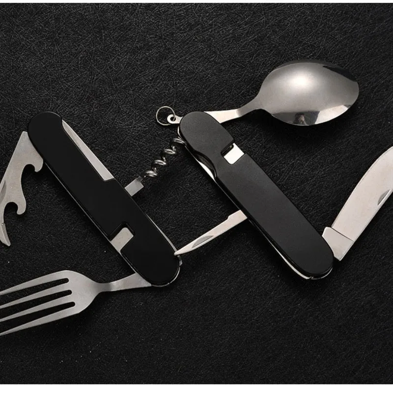 4 in 1 折りたたみ食器取り外し可能なキャンプ用品ステン - Camping Cooking Survival のレビューと価格