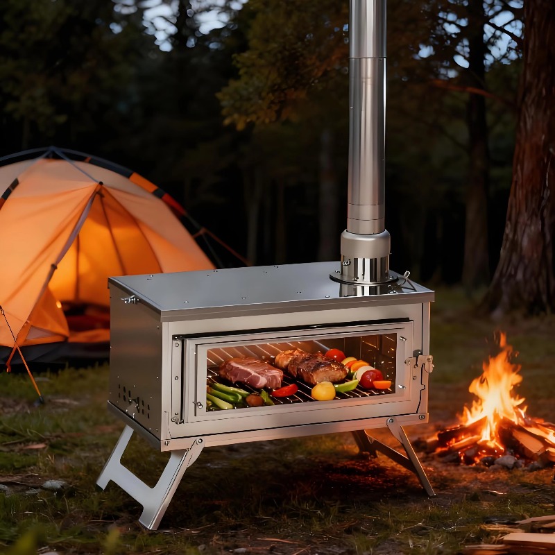 キャンプやピクニックに必須のステンレス製BBQストーブ、持ち - Camping Cooking Must Haves のレビューと価格