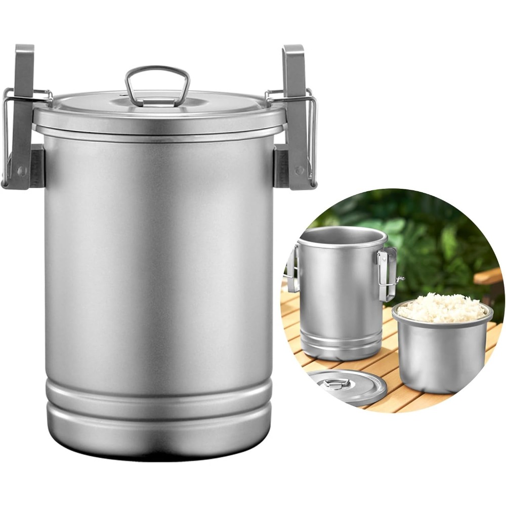キャンプ用調理器具 ネストポットセット 蓋付き 304ステン - Nesting Camping Cooking Set のレビューと価格