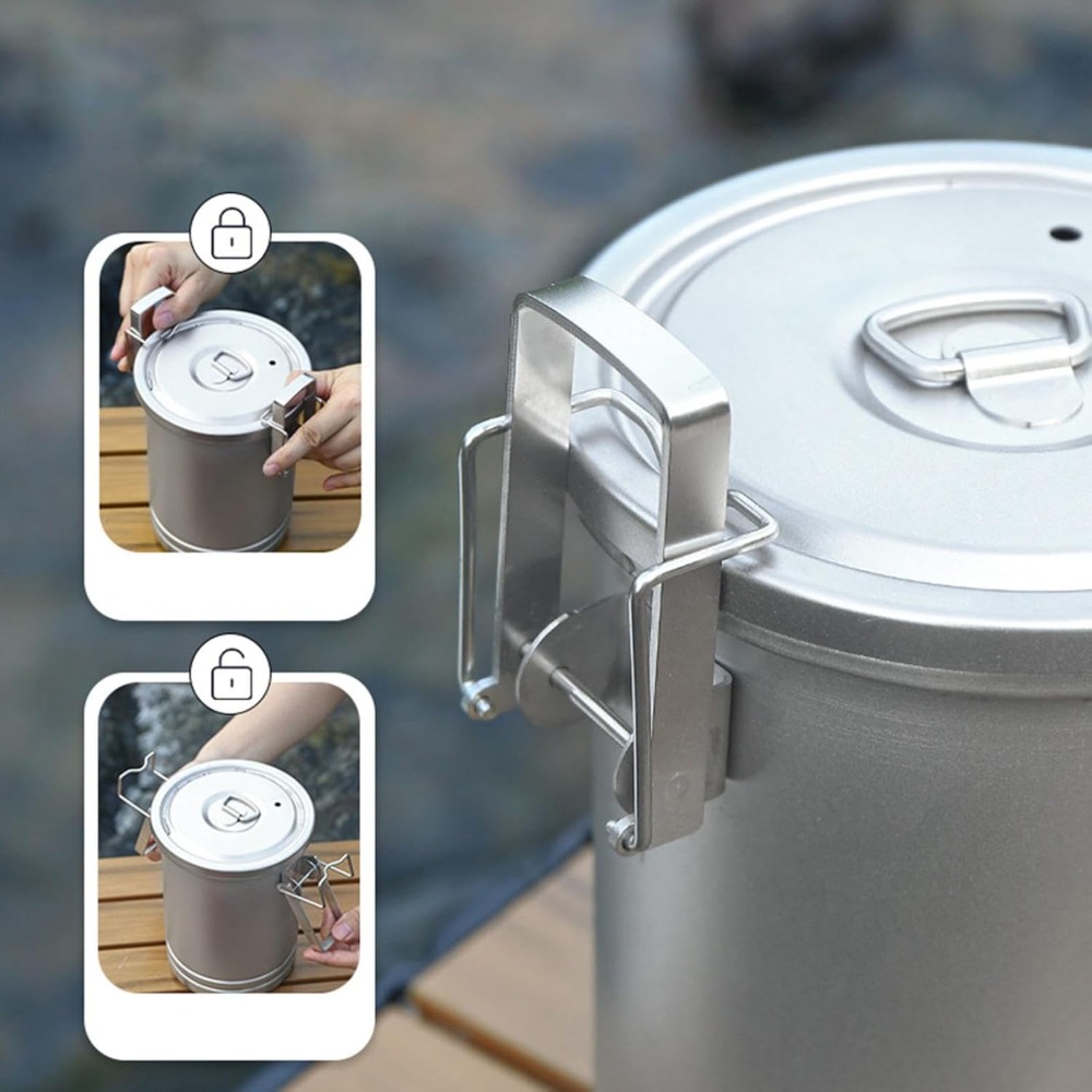 キャンプ用調理器具 ネストポットセット 蓋付き 304ステン - Nesting Camping Cooking Set のレビューと価格