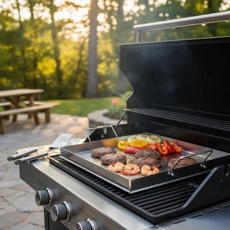 ユニバーサルフラットトップグリドル 18x16インチ キャン - Camping Cooking Survival のレビューと価格