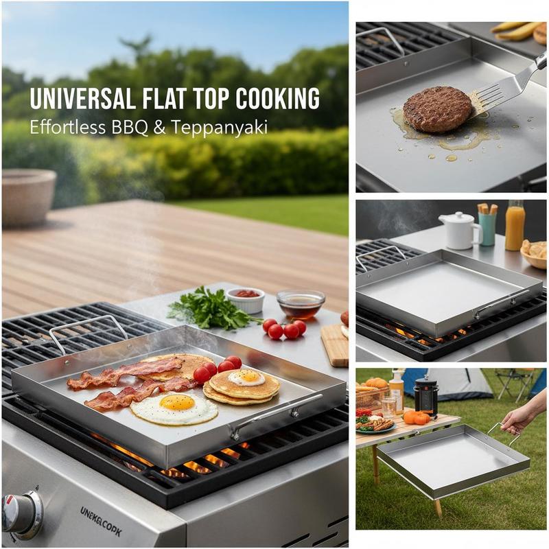 ユニバーサルフラットトップグリドル 18x16インチ キャン - Camping Cooking Survival のレビューと価格