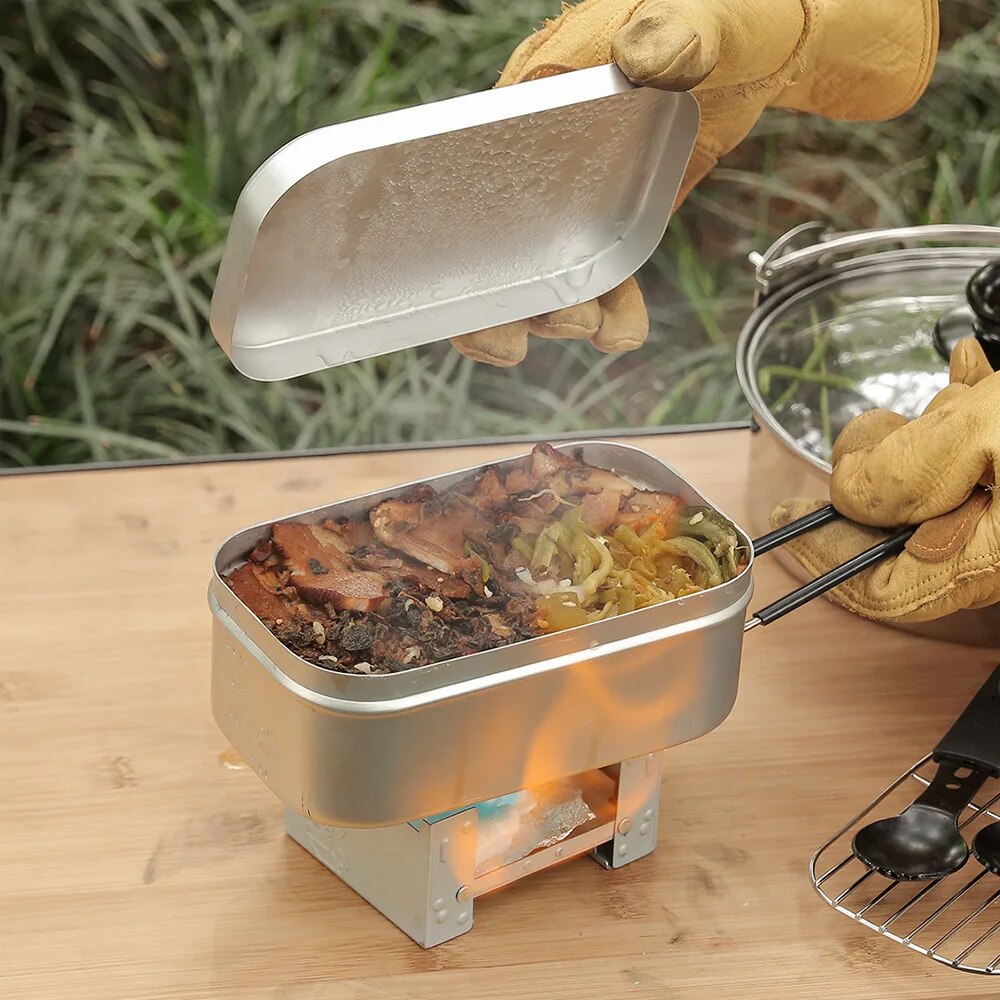 800/1400 ミリリットルアルミ弁当箱旅行キャンプ食器メ - Camping Cooking Bowl のレビューと価格