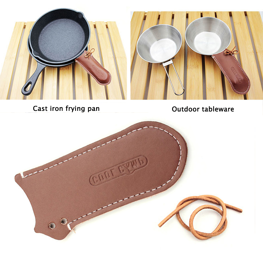 鋳鉄フライパンハンドルカバー実用的な鋳鉄スキレットグリップス - Camping Cooking Cover のレビューと価格