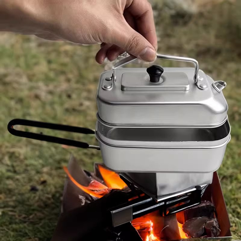超軽量ポータブルピクニックケトル、キャンプティーポット、コー - Camping Cooking Full Set のレビューと価格