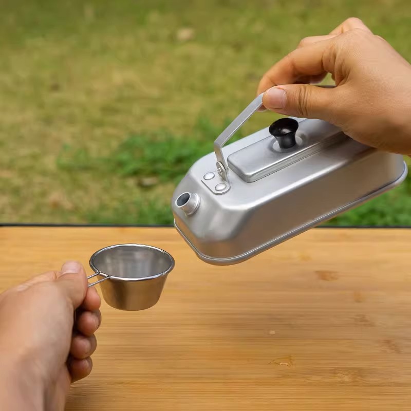 超軽量ポータブルピクニックケトル、キャンプティーポット、コー - Camping Cooking Full Set のレビューと価格