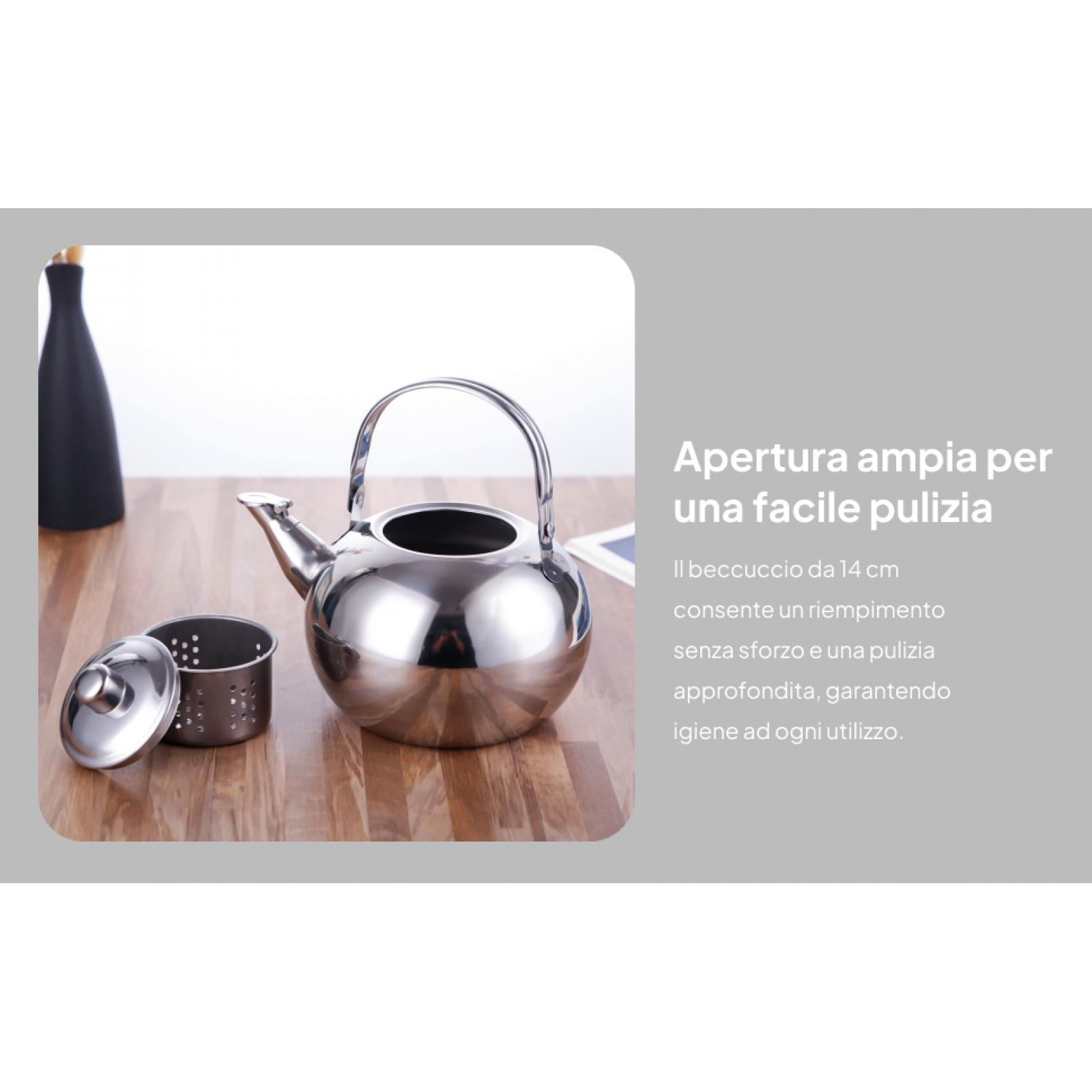 ステンレス製ティーポット、火傷防止ハンドル付き、大容量ウォー - Camping Cooking Pot Large のレビューと価格