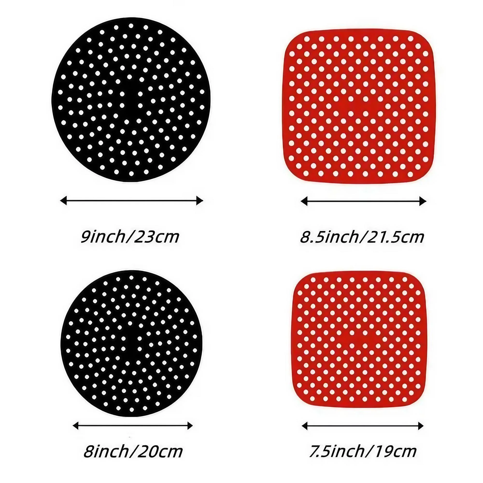再利用可能なノンスティックシリコンエアフライヤーライナー、穴 - Camping Cooking Mat のレビューと価格