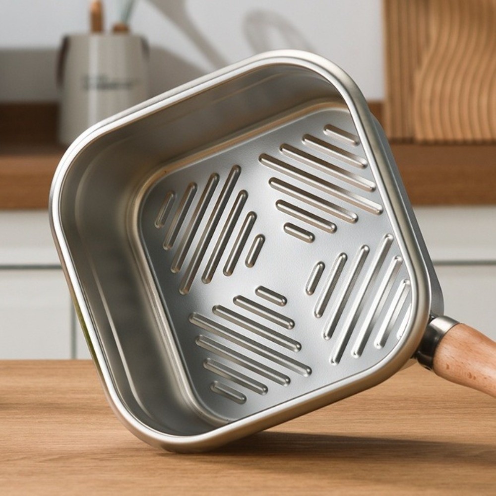 ポータブルステンレス鋼フライパン正方形ノンスティック調理鍋バ - Camping Cooking Basket のレビューと価格