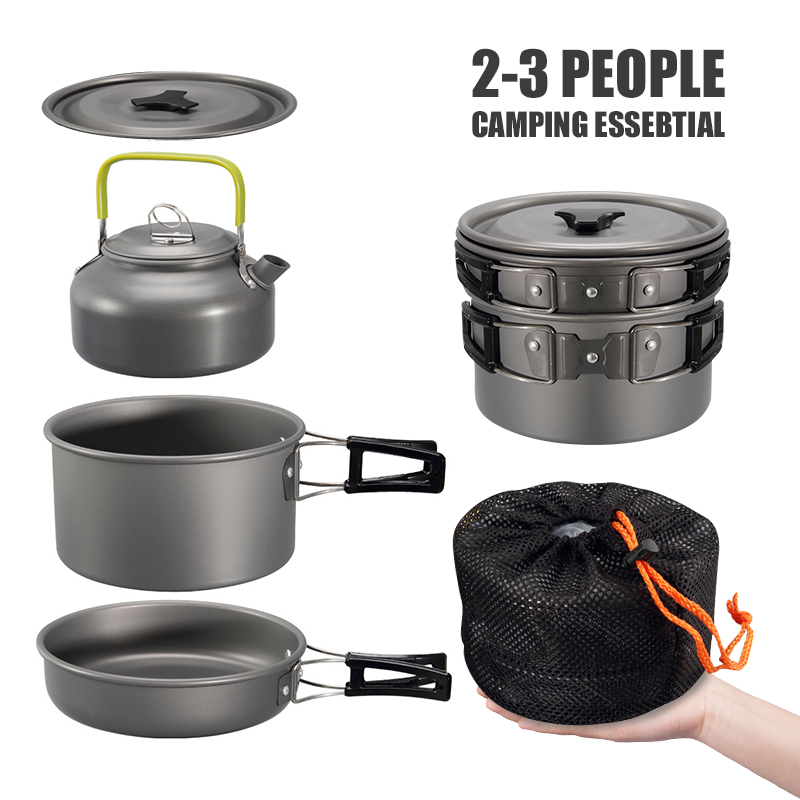 WESTTUNE キャンプ調理器具キット アルミ アウトドア - Camping Cooking Survival のレビューと価格