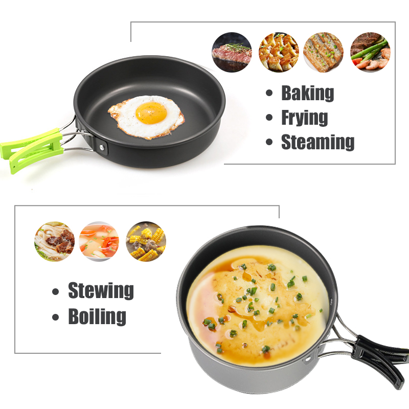 WESTTUNE キャンプ調理器具キット アルミ アウトドア - Camping Cooking Survival のレビューと価格