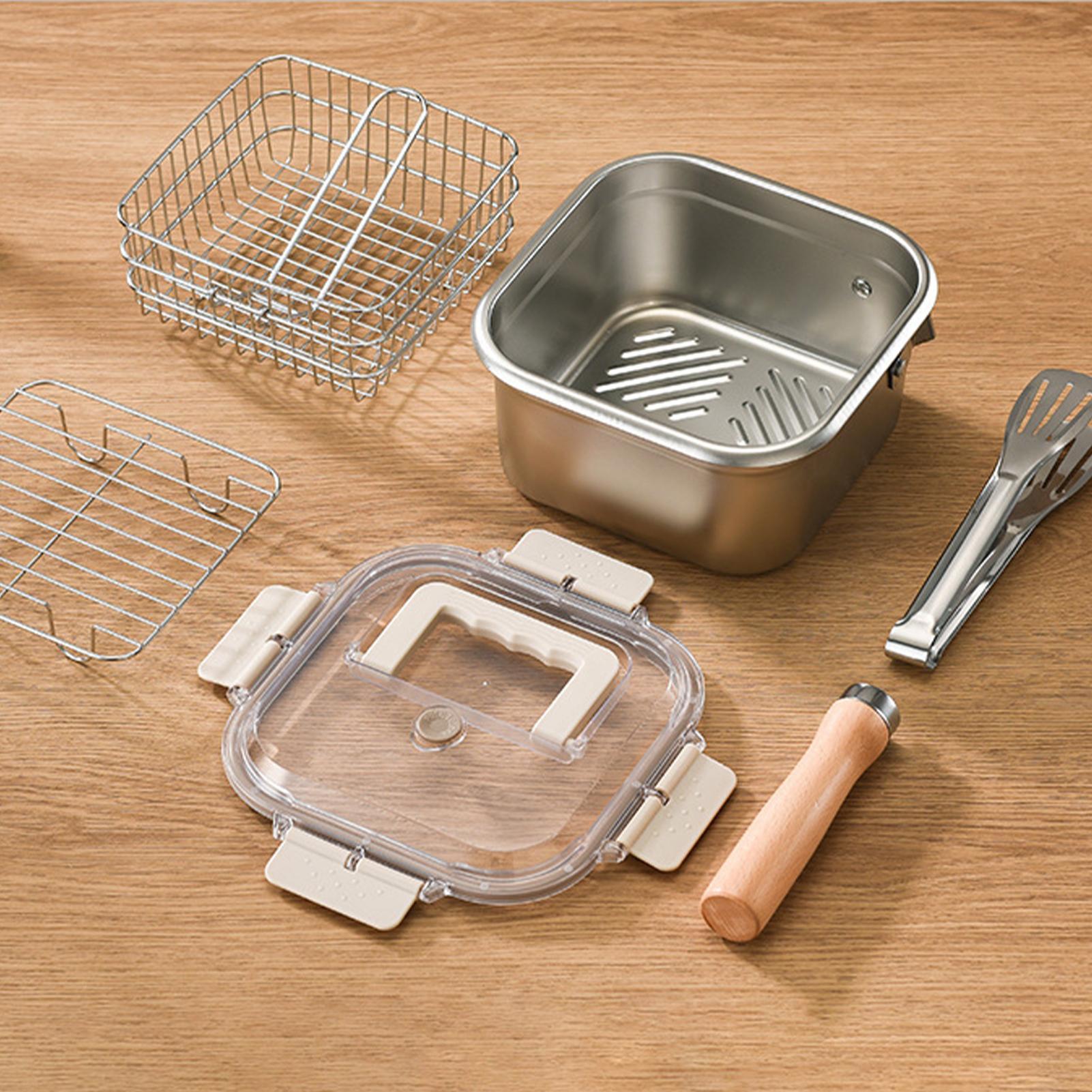 ディープフライヤーパンセット スクエア型 キャンプ用調理鍋  - Camping Cooking Pot Large のレビューと価格