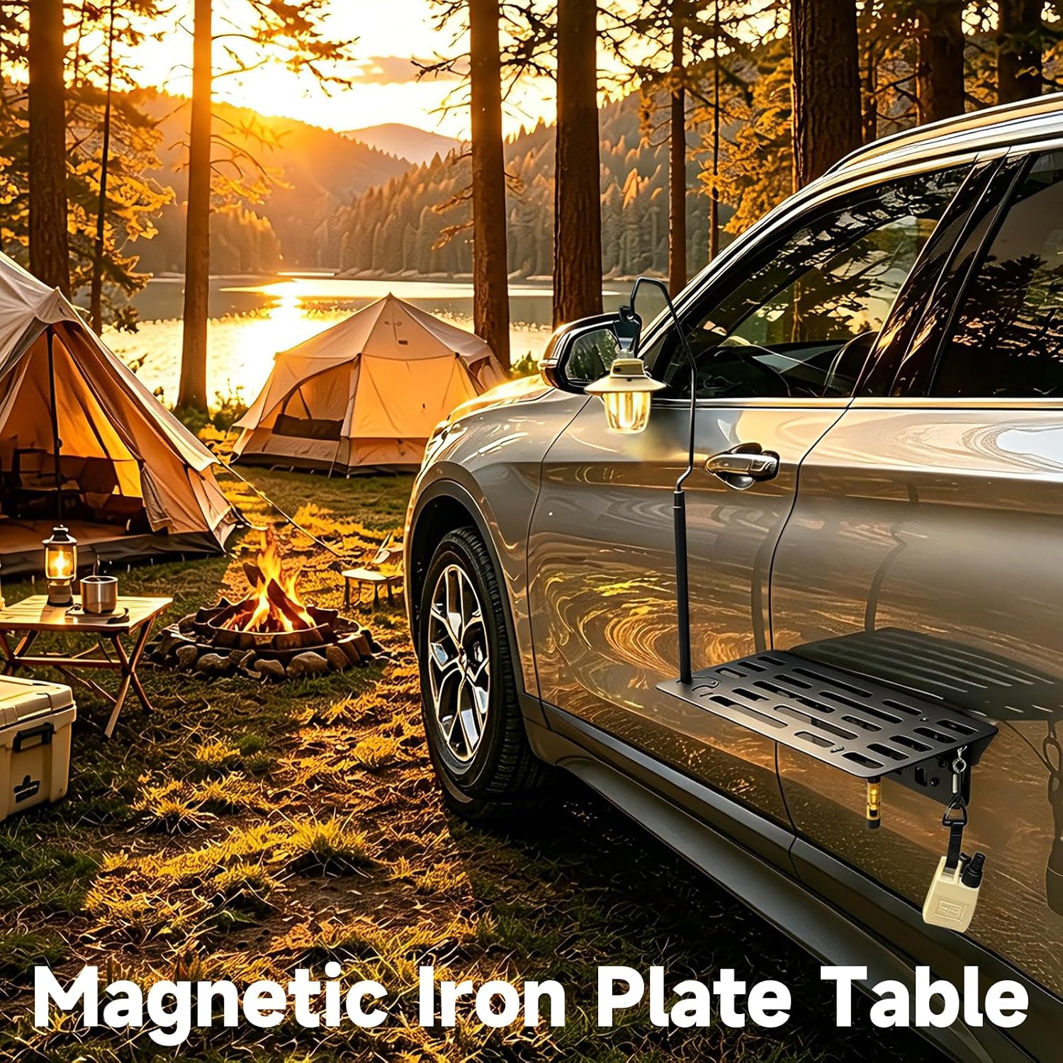 磁気式折りたたみ車載サイドテーブル、金属製車両用キャンプトレ - Camping Cooking Table Foldable のレビューと価格