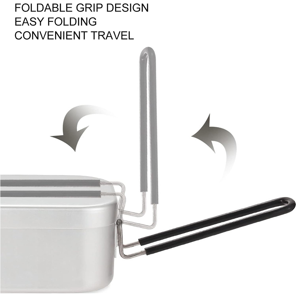 800 ミリリットルアルミ弁当箱屋外キャンプ調理器具食器折り - Camping Cooking Survival のレビューと価格