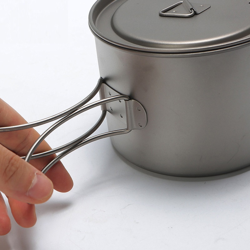 吊り下げハンドル付きチタン調理鍋,ポータブル,キャンプ,ピク - Camping Cooking Utensils Kit のレビューと価格