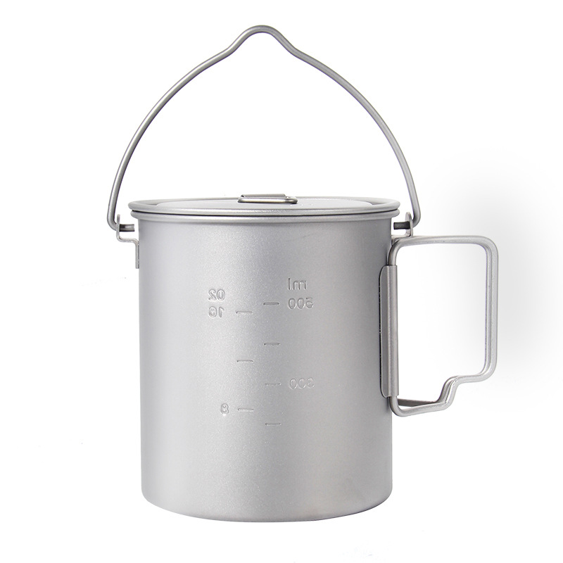吊り下げハンドル付きチタン調理鍋,ポータブル,キャンプ,ピク - Camping Cooking Utensils Kit のレビューと価格