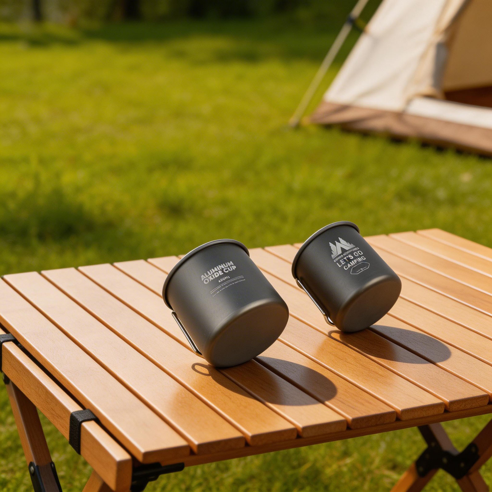 アルミ合金製キャンプマグセット 300mlと400ml 折り - Nesting Camping Cooking Set のレビューと価格