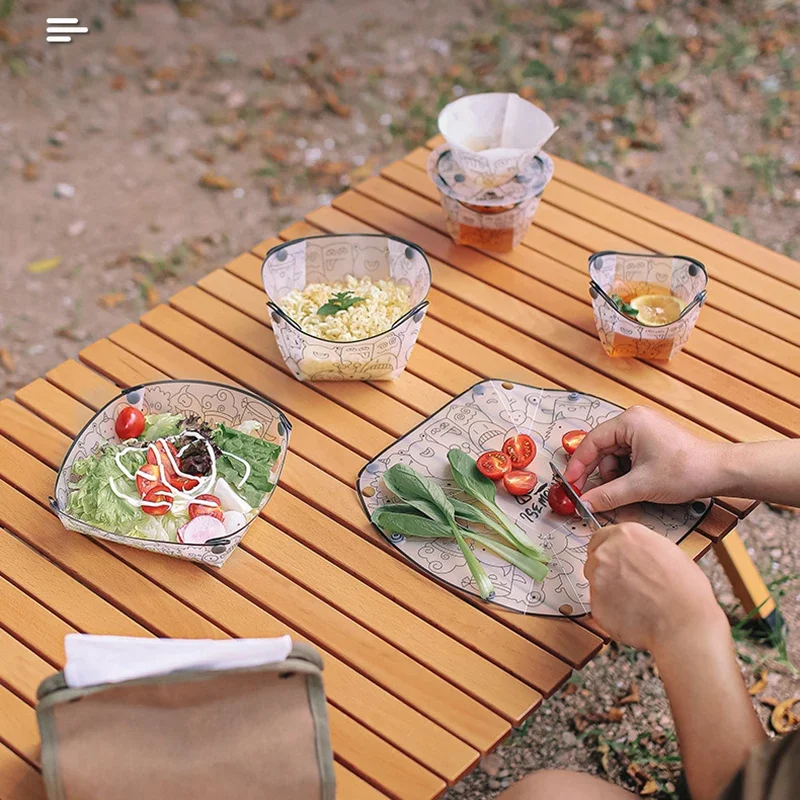 多目的折りたたみ式食器、屋外、ポータブルボウル、ディナープレ - Camping Cooking Utensils Kit のレビューと価格