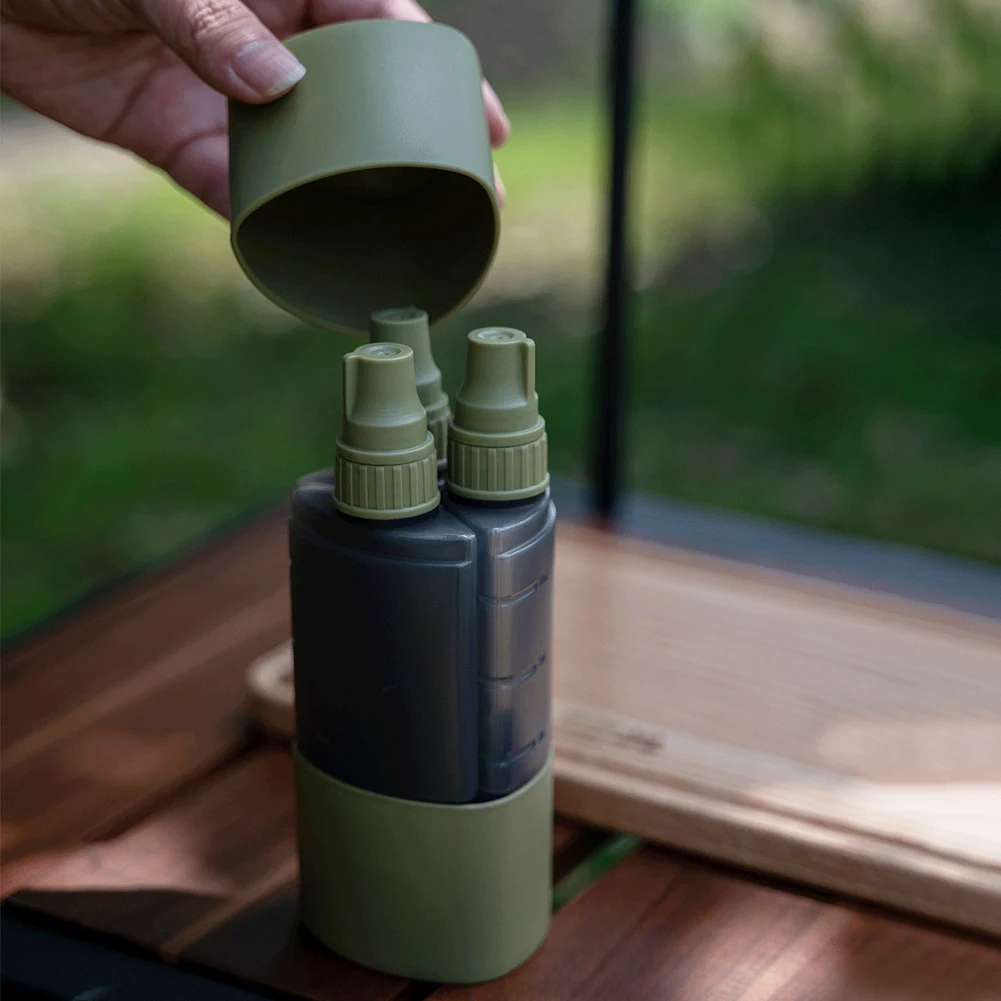 3 で 1 屋外キャンプ調味料ディスペンサーボトルバーベキュ - Camping Cooking Survival のレビューと価格