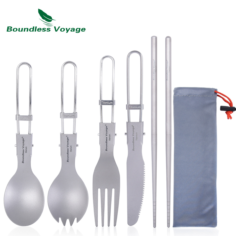 Boundless Voyage チタンキャンプカトラリー折 - Camping Cooking Basket のレビューと価格