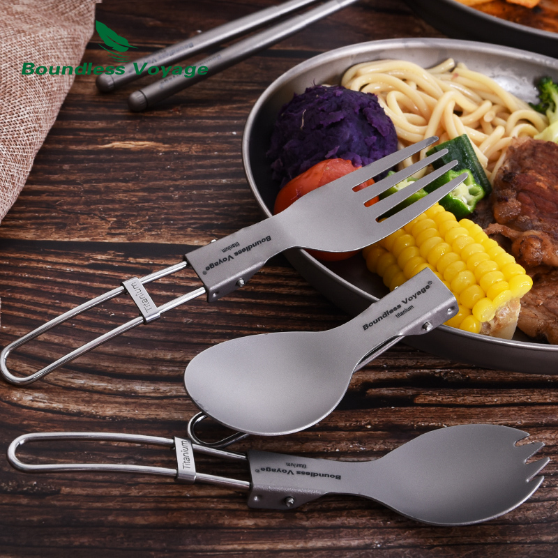 Boundless Voyage チタンキャンプカトラリー折 - Camping Cooking Basket のレビューと価格