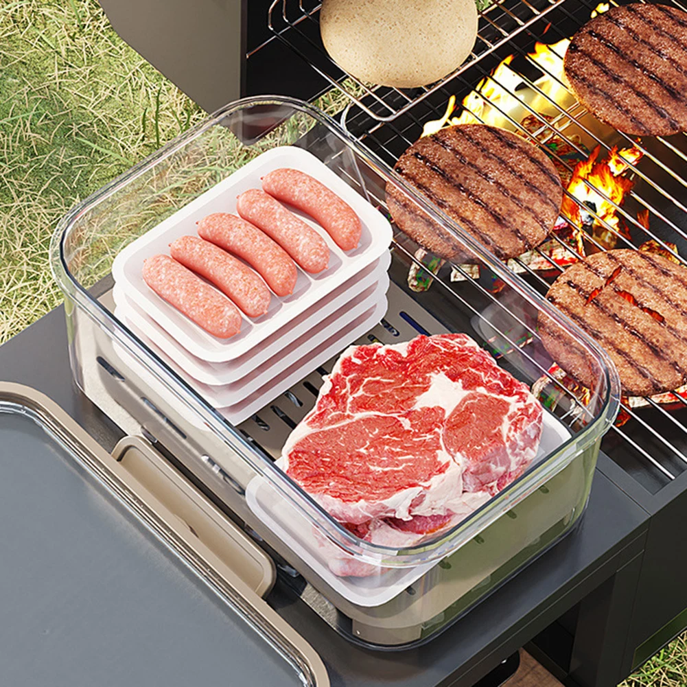 ポータブル食品保存容器 大容量 気密鮮度ボックス 排水プレー - Camping Cooking Bowl のレビューと価格