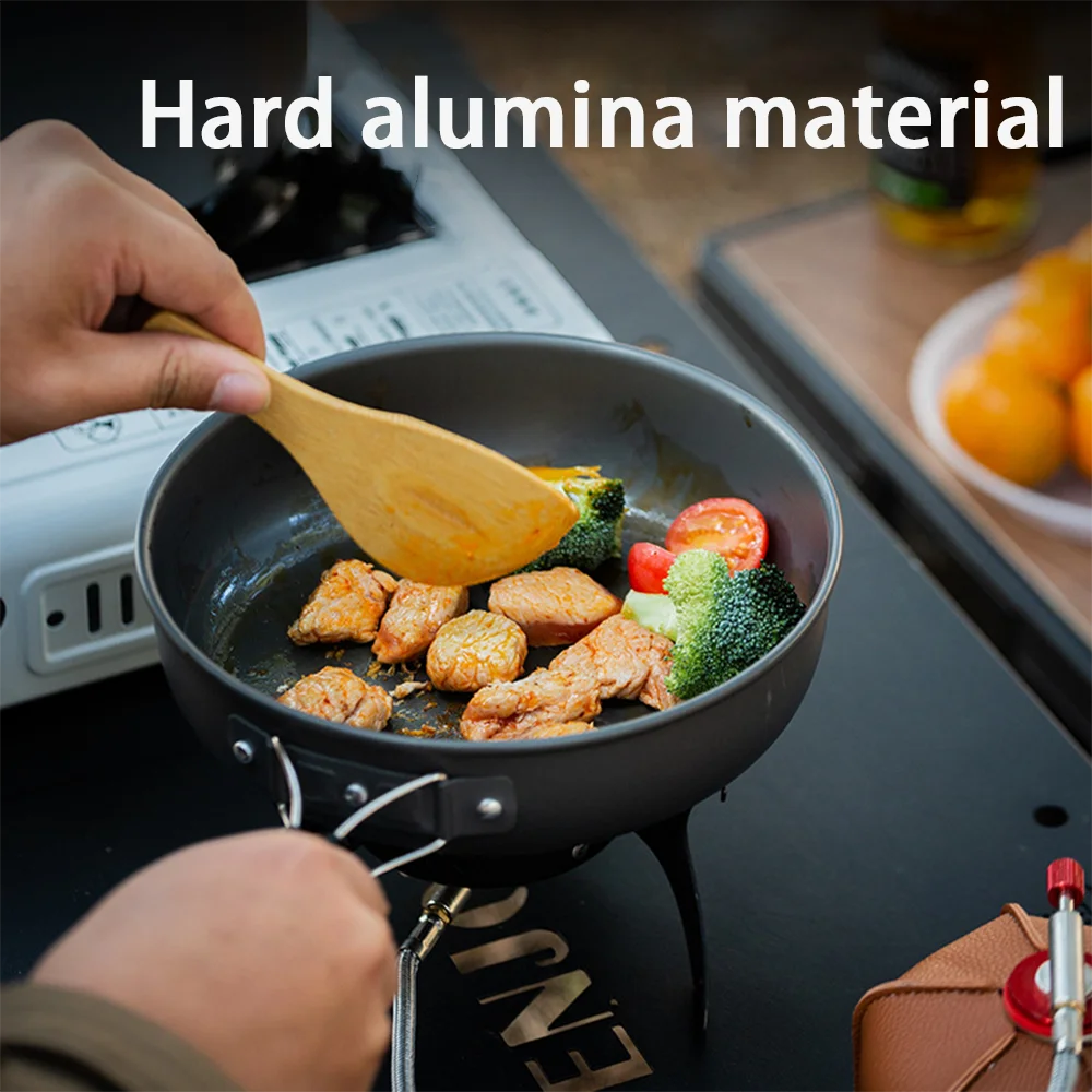 大容量ノンスティックキャンプクッキングキット（3～4人用）ポ - Nesting Camping Cooking Set のレビューと価格