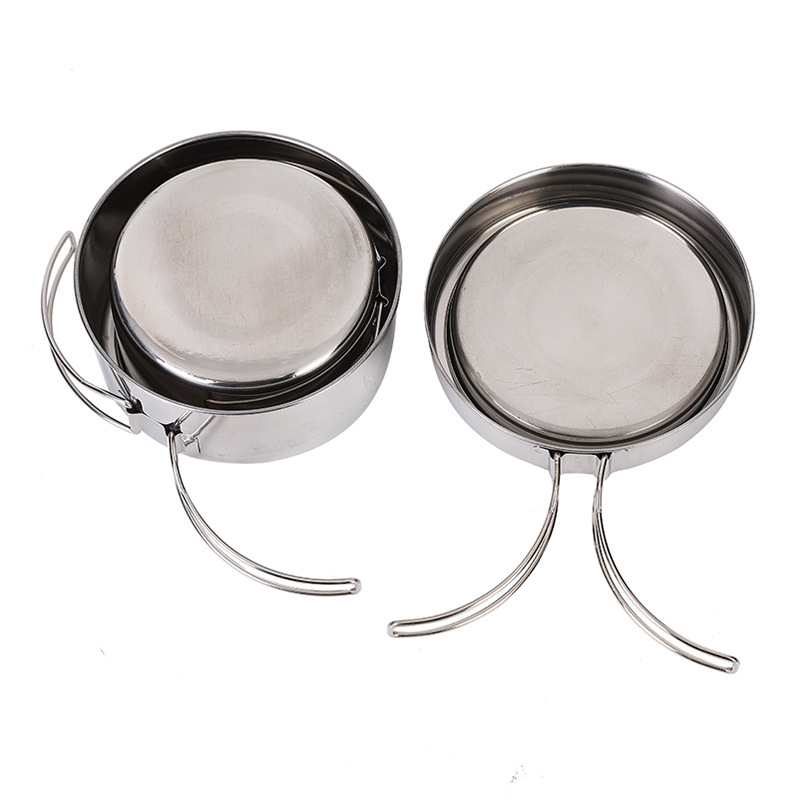 CLS 4ピースステンレス製キャンプ調理器具セット ポータブ - Nesting Camping Cooking Set のレビューと価格